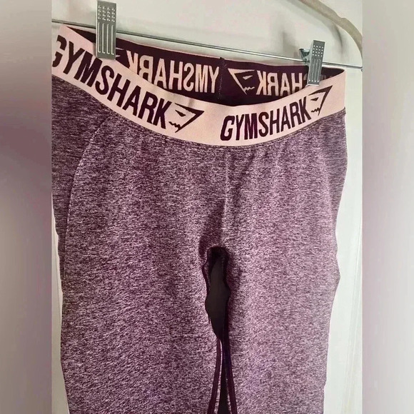 Gym Shark Women’s Dark Ruby Marl/Blush Nude Flex Leggings - Size: Medium - Picture 3 of 6